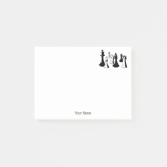 Chess Pieces Vintage Art #2 Post-it Notes (Front)