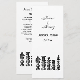 Chess Pieces Vintage Art Invitation