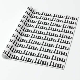 Chess Pieces Wrapping Paper