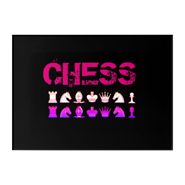 chess pillow acrylic print (Front)