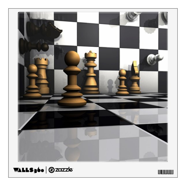 Chess Play King Wall Sticker (Front)