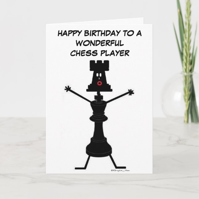 Chess Player Birthday Card (Front)
