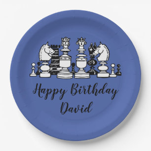 Chess Player Birthday Club Paper Plates