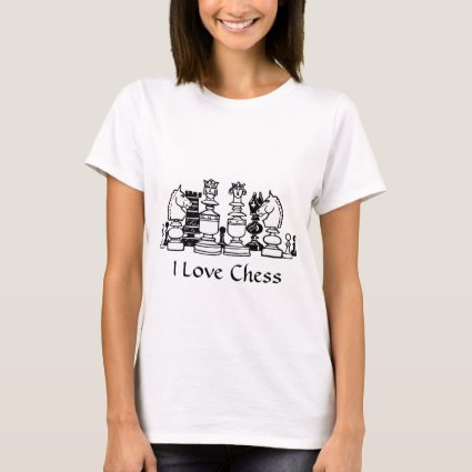 Chess Player Black and White T-shirt