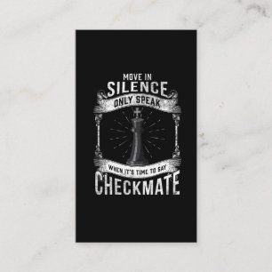 Chess Player Checkmate Checkerboard Game Lover Business Card