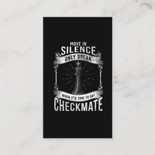 Chess Player Checkmate Checkerboard Game Lover Business Card