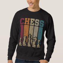 Chess Player Checkmate Vintage Chess Pieces Sweatshirt