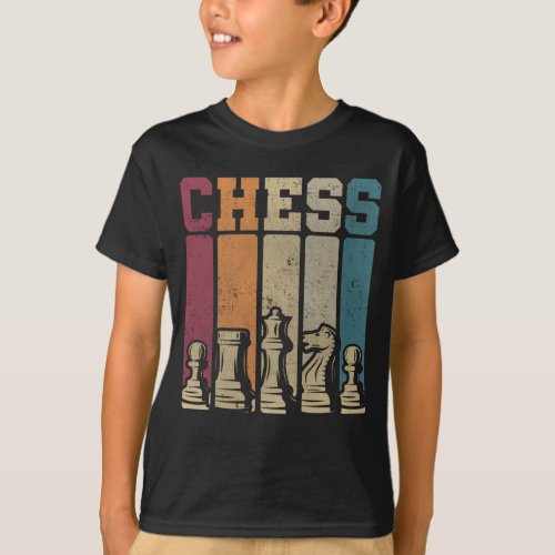 Chess Player Checkmate Vintage Chess Pieces T_Shirt