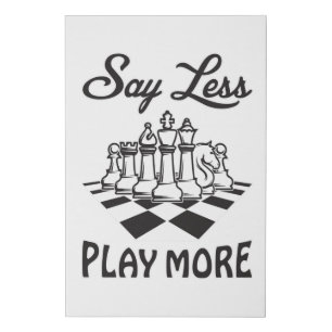 Chess Player Chess Board Checkmate Board Gift Idea Faux Canvas Print