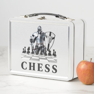 Chess Player, Chess Game, Strategy, Checkmate, Metal Lunch Box