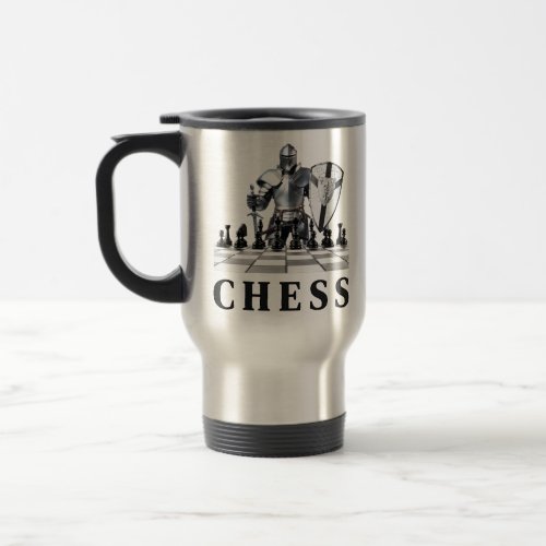 Chess Player Chess Game Strategy Checkmate  Travel Mug