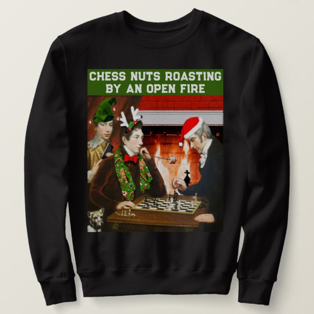 Chess Player Christmas Sweatshirt (Design Front)