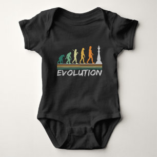 Chess player Evolution Retro Funny Gift for Man Baby Bodysuit