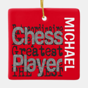 Chess Player Extraordinaire CUSTOM Ceramic Ornament