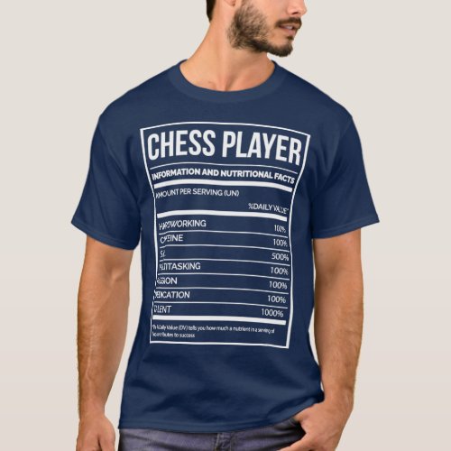 Chess Player Funny Chess Nutrition Label 1  T_Shirt
