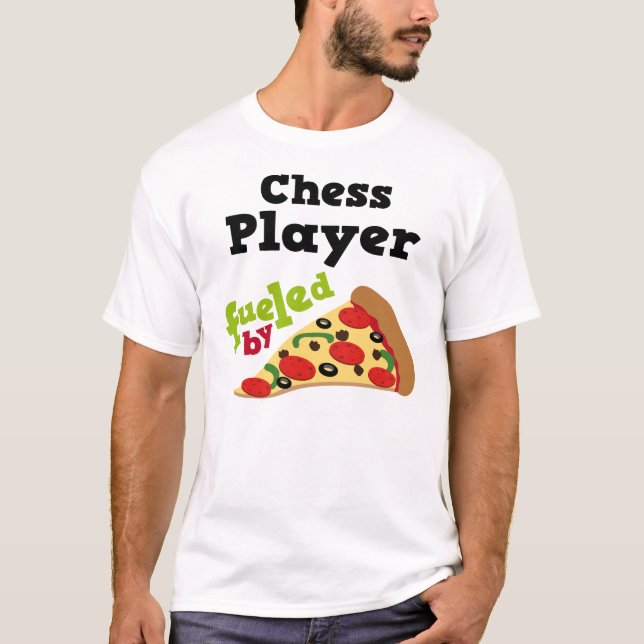 Chess Player (Funny) Pizza T Shirt (Front)