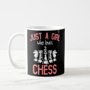 Chess Player Girls Chess Master Board Game Women C Coffee Mug