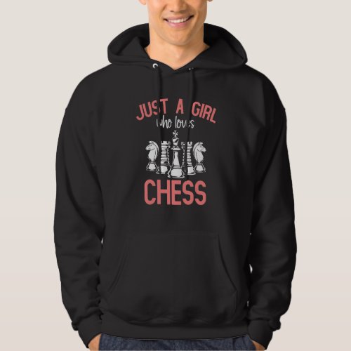 Chess Player Girls Chess Master Board Game Women C Hoodie