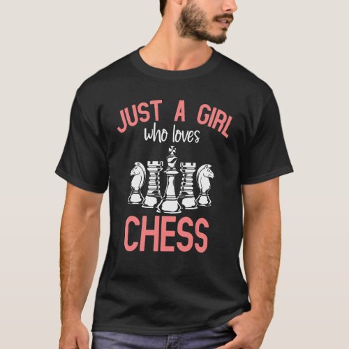 Chess Player Girls Chess Master Board Game Women C T_Shirt