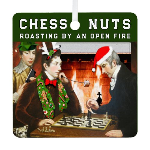 Chess Player Holiday Gift Metal Ornament