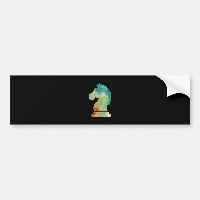 Chess Player Horse Knight Chess Lover Gift Bumper Sticker (Front)