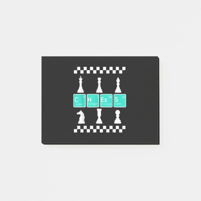 Chess Player Lover Periodic Table Funny Gift Men Post-it Notes (Front)