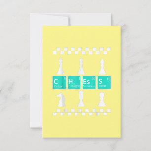 Chess Player Lover Periodic Table Funny Gift Men Thank You Card