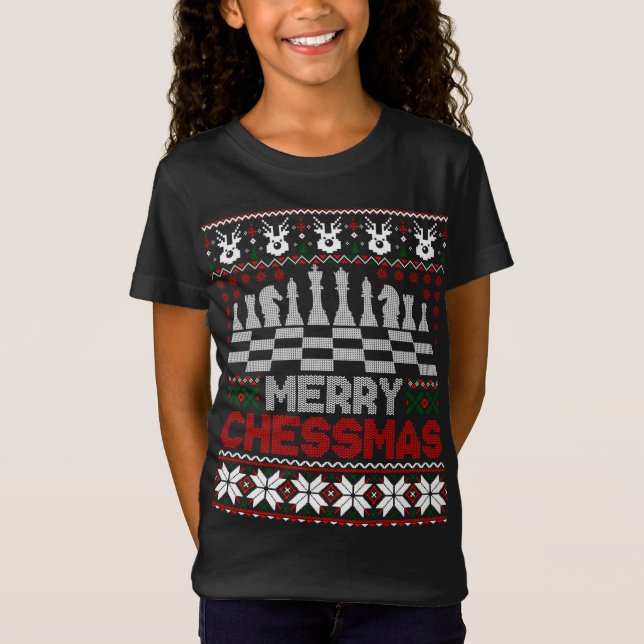 Chess Player Merry Chessmas Christmas Ugly Sweater (Front)