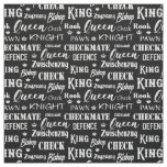 Chess Player Monochrome Chess Pieces Pattern Fabric