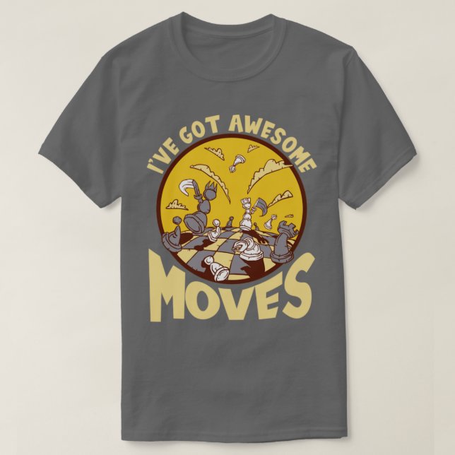 Chess Player Moves T-Shirt (Design Front)