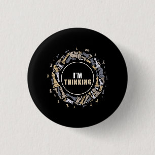 Chess Player Nerd Chess Lover Gift Chess Button