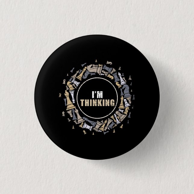 Chess Player Nerd Chess Lover Gift Chess Button (Front)
