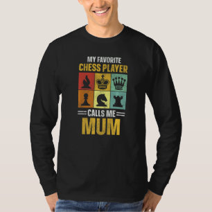 Chess Player Piece Mom Mother Queen Retro My Favor T-Shirt