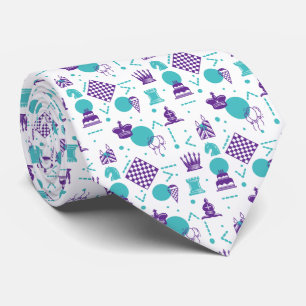 Chess Player Pieces - Party Art Pattern Neck Tie