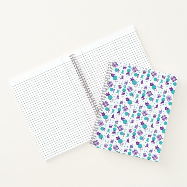 Chess Player Pieces - Party Art Pattern Notebook (Inside)