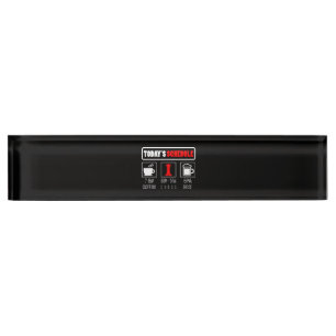 Chess Player Todays Schedule Coffee Chess Desk Name Plate