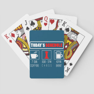 Chess Player Todays Schedule Coffee Chess Poker Cards