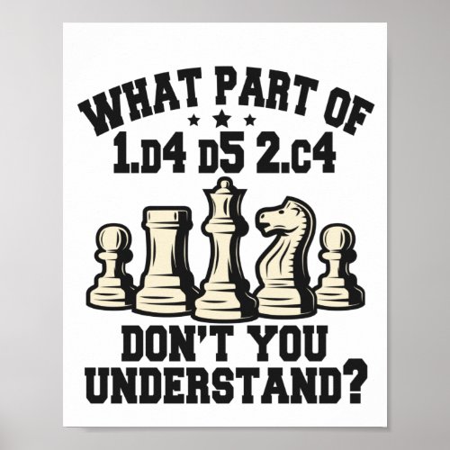 Chess Player What Part Of Dont You understand Poster