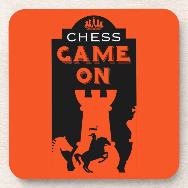 Chess Players Beverage Coaster (Front)