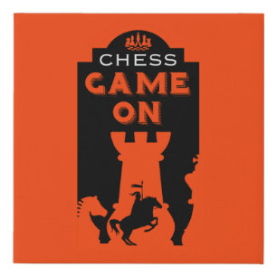 Chess Players Faux Canvas Print