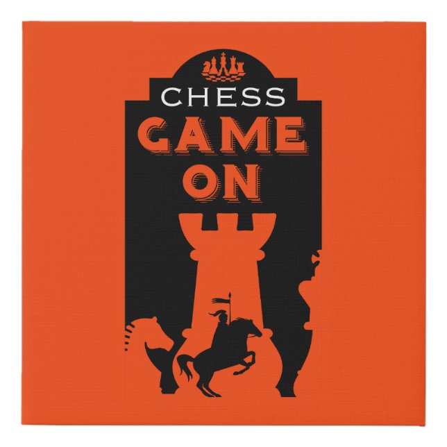 Chess Players Faux Canvas Print (Front)