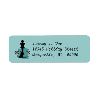 Chess Players Pieces Player Return Address Labels by layooper at Zazzle