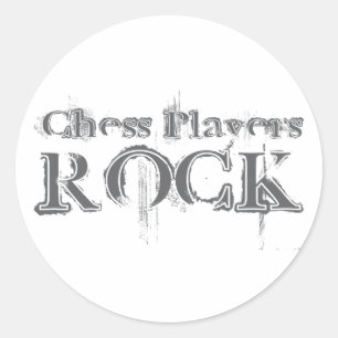 Chess Players Rock Classic Round Sticker