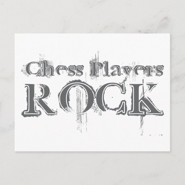 Chess Players Rock Postcard (Front)