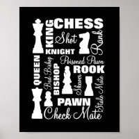 Checkmate Chess Pawn Queen V4 | Poster