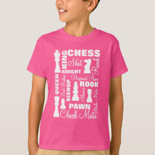 Chess Players Typography Design T-Shirt