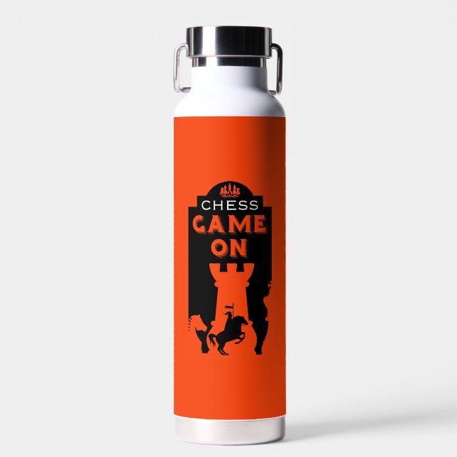 Chess Players Water Bottle (Front)