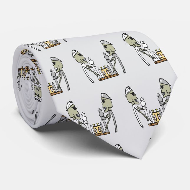Chess Playing Neck Tie (Rolled)
