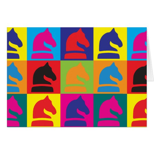 Chess Pop Art Cards (Front Horizontal)