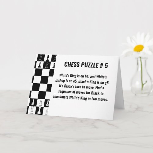 Chess Puzzle Greeting Cards _ Game of Strategy